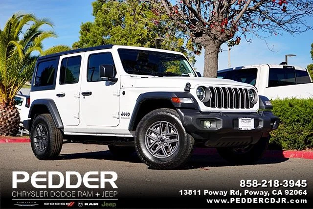 New 2026 Bright White Clear-Coat Exterior Paint Jeep Sport S image 1
