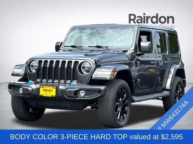 Used 2021 Granite Crystal Metallic Clearcoat Jeep Unlimited Sahara High Altitude 4xe image 3