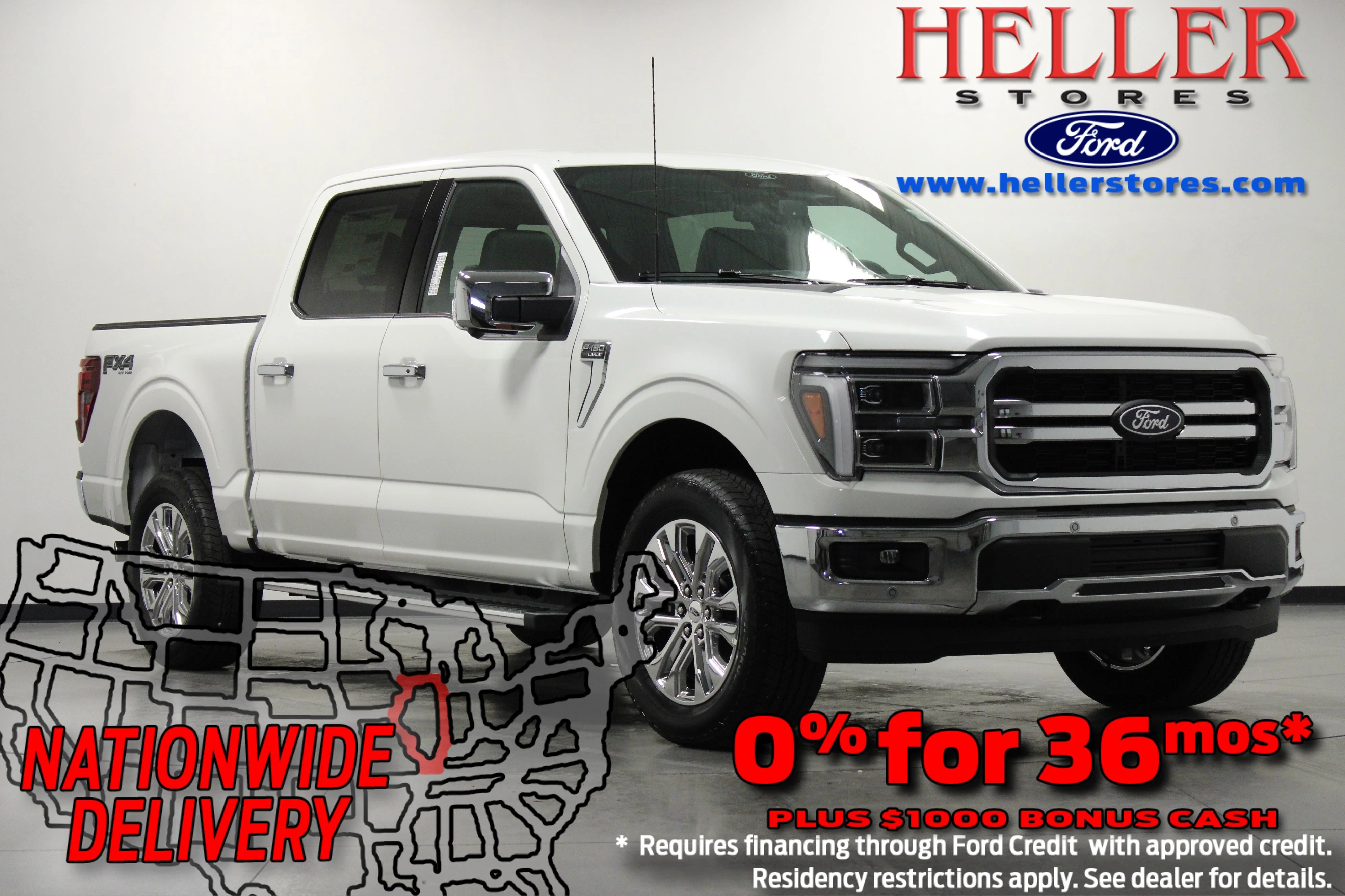 New 2026 Star White Metallic Tri-Coat Ford Lariat® image 1