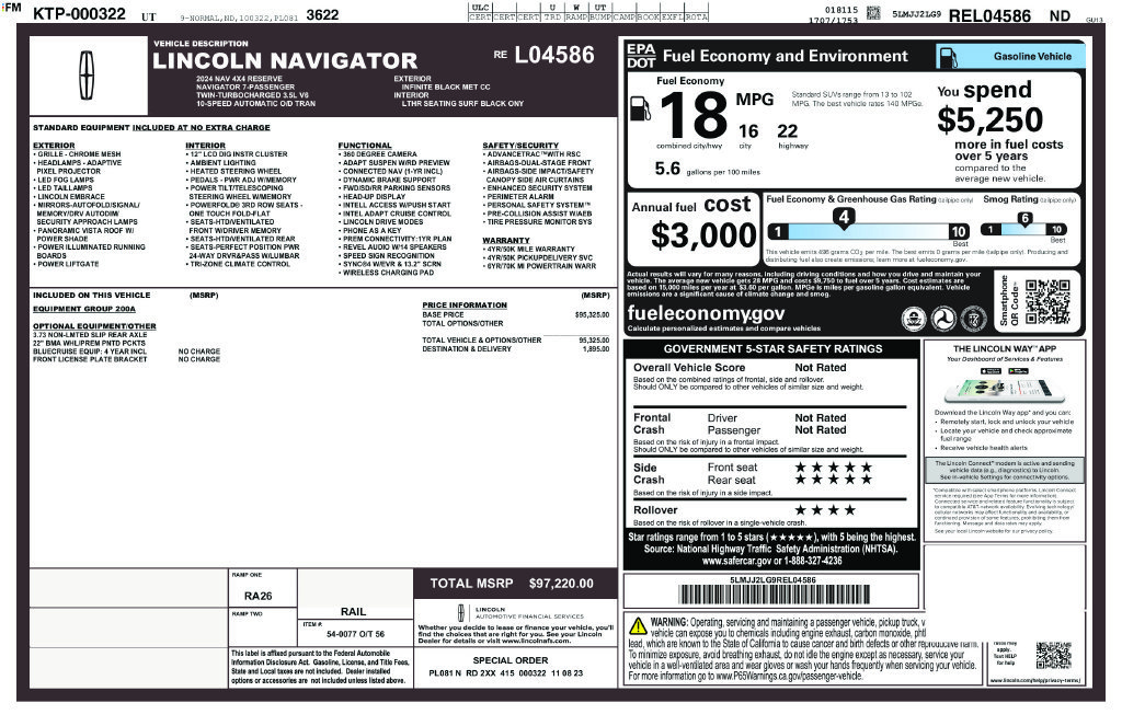 Used 2024 Black Lincoln Reserve image 26