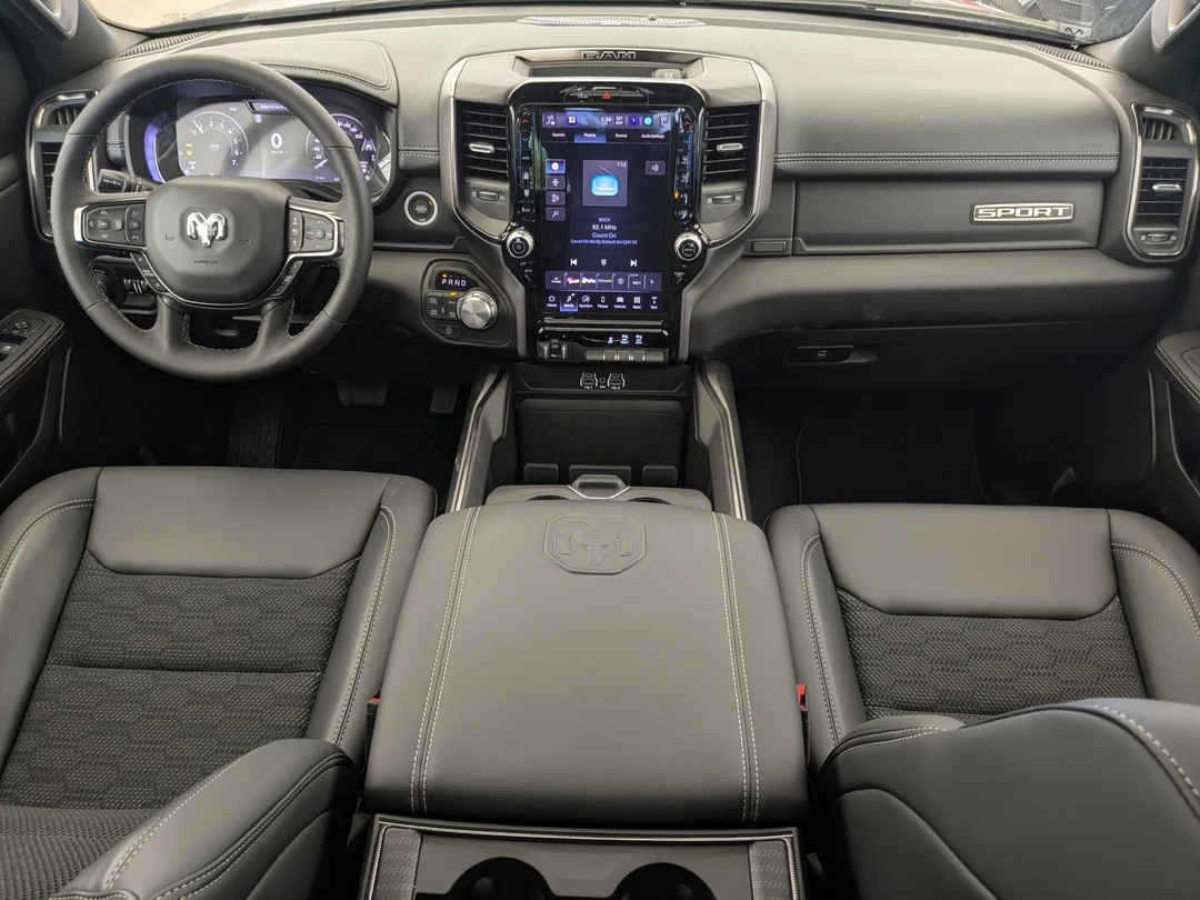 New 2026 Black RAM Sport - - 3.0L Hurricane Twin Turbo - Pano Sunroof - Sport Perf Hood - Trailer Brake & More! image 25