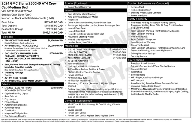 Used 2024 Black GMC AT4 image 3