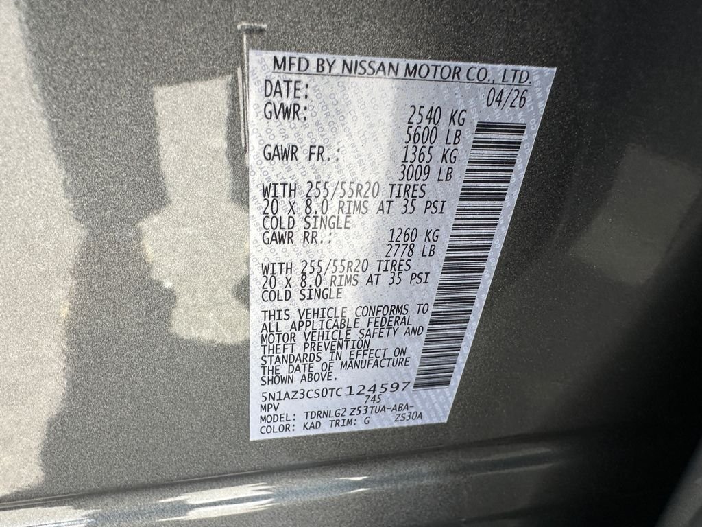 New 2026 Gun Metallic Nissan SL image 11