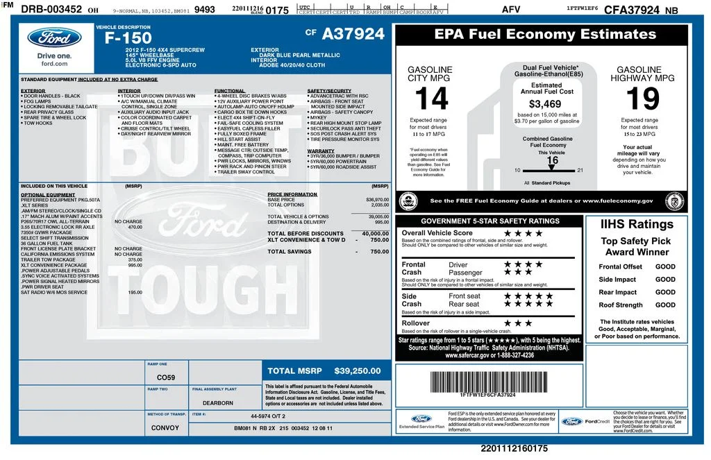 Used 2012 Dark Blue Pearl Metallic Ford XLT image 2