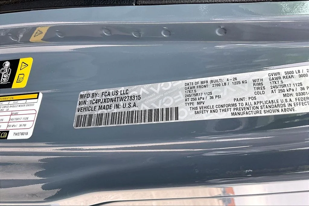New 2026 Jeep Wrangler Sport 4D Sport Utility