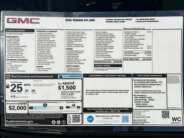 New 2026 Volcanic Red Tintcoat GMC AT4 image 21
