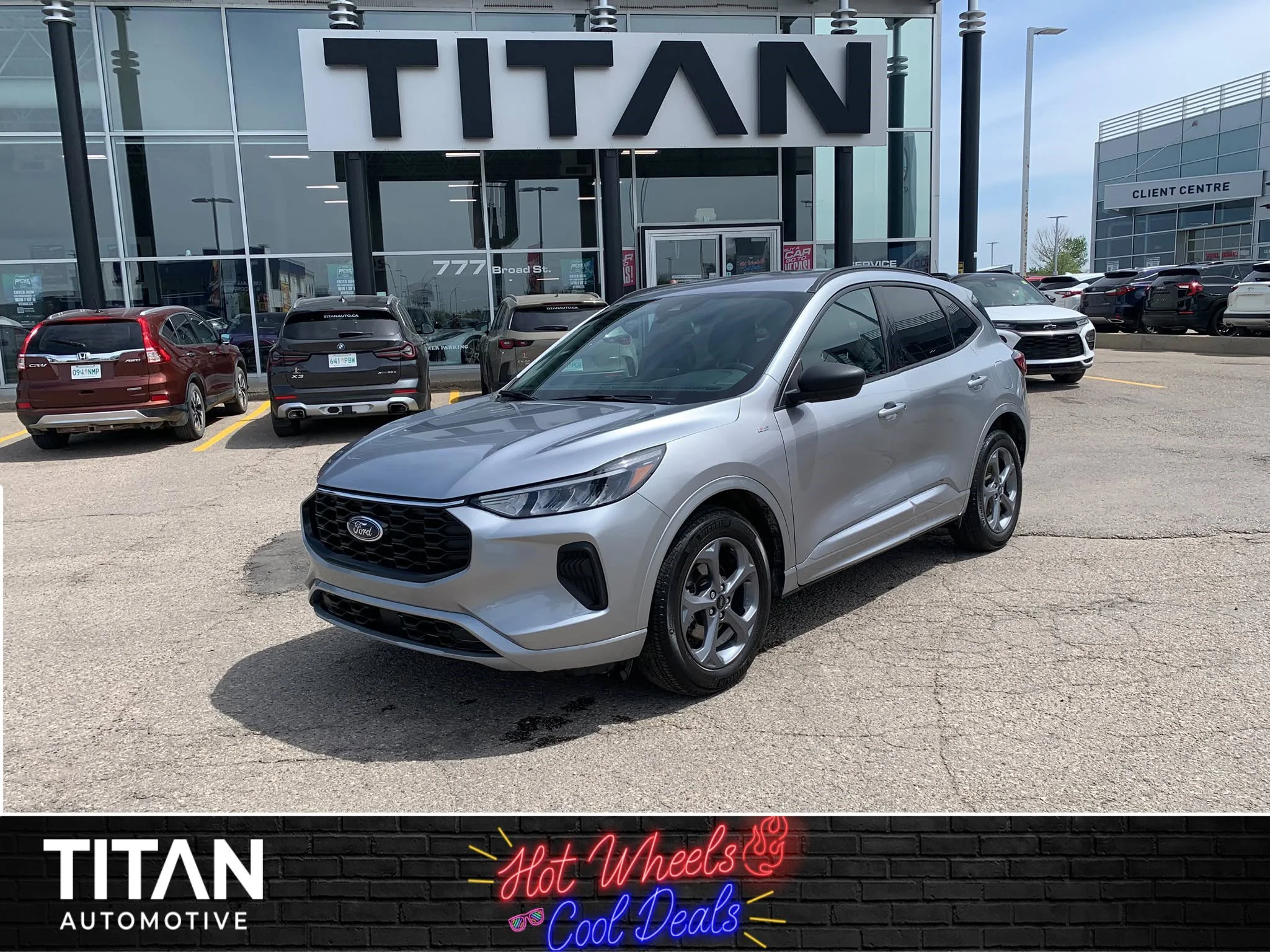 Certified Used 2023 Iconic Silver Metallic Ford ST-Line AWD*Remote Start | Htd Seats | Htd Wheel | Blind Spot Detection | Lane Keep Assist | CarPlay image 1