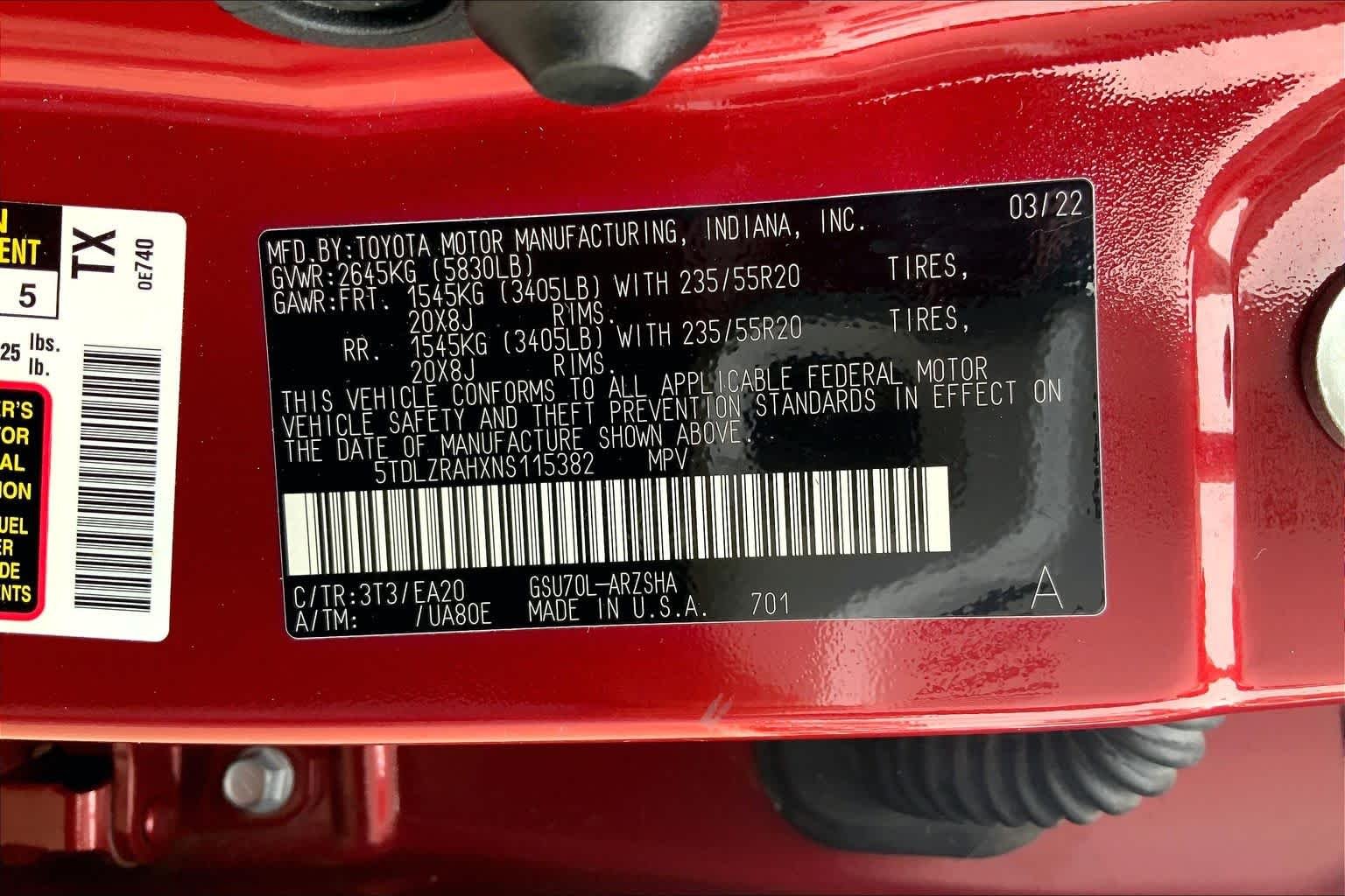 Used 2022 Ruby Flare Pearl Toyota XSE image 31