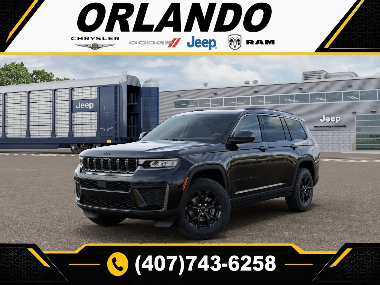 New 2026 Diamond Black Crystal Pearlcoat Jeep Laredo Altitude image 1