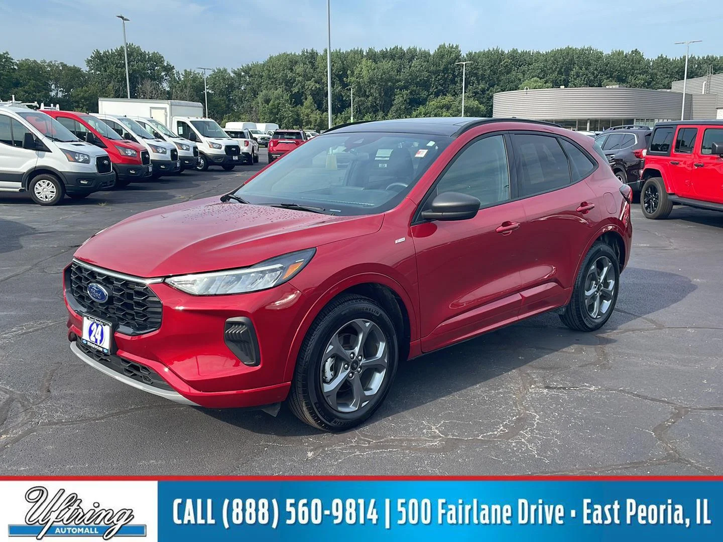 Used 2024 Rapid Red Metallic Tinted Clearcoat Ford ST-Line image 1