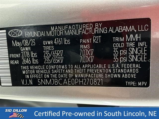 Certified Used 2023 Shimmering Silver Hyundai SEL image 14
