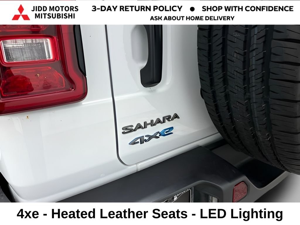 Used 2025 Bright White Clearcoat Jeep Sahara 4xe image 9