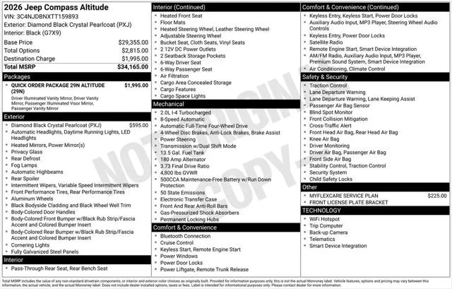 New 2026 Diamond Black Crystal Pearlcoat Jeep Latitude image 6