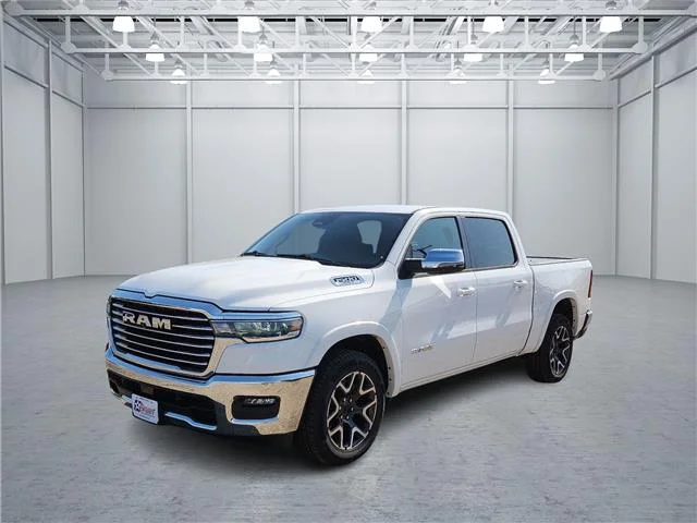 Used 2025 White RAM Laramie 4x4 Crew Cab 144.5 in. WB image 1