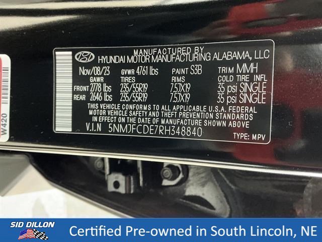 Used 2024 Black Pearl Hyundai SEL image 15