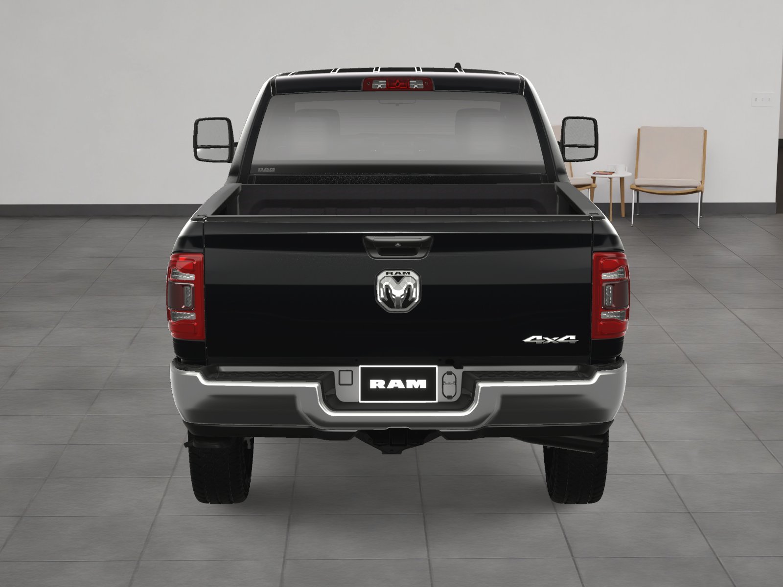 New 2024 Diamond Black Crystal Pearl-Coat Exterior Paint RAM Tradesman image 37