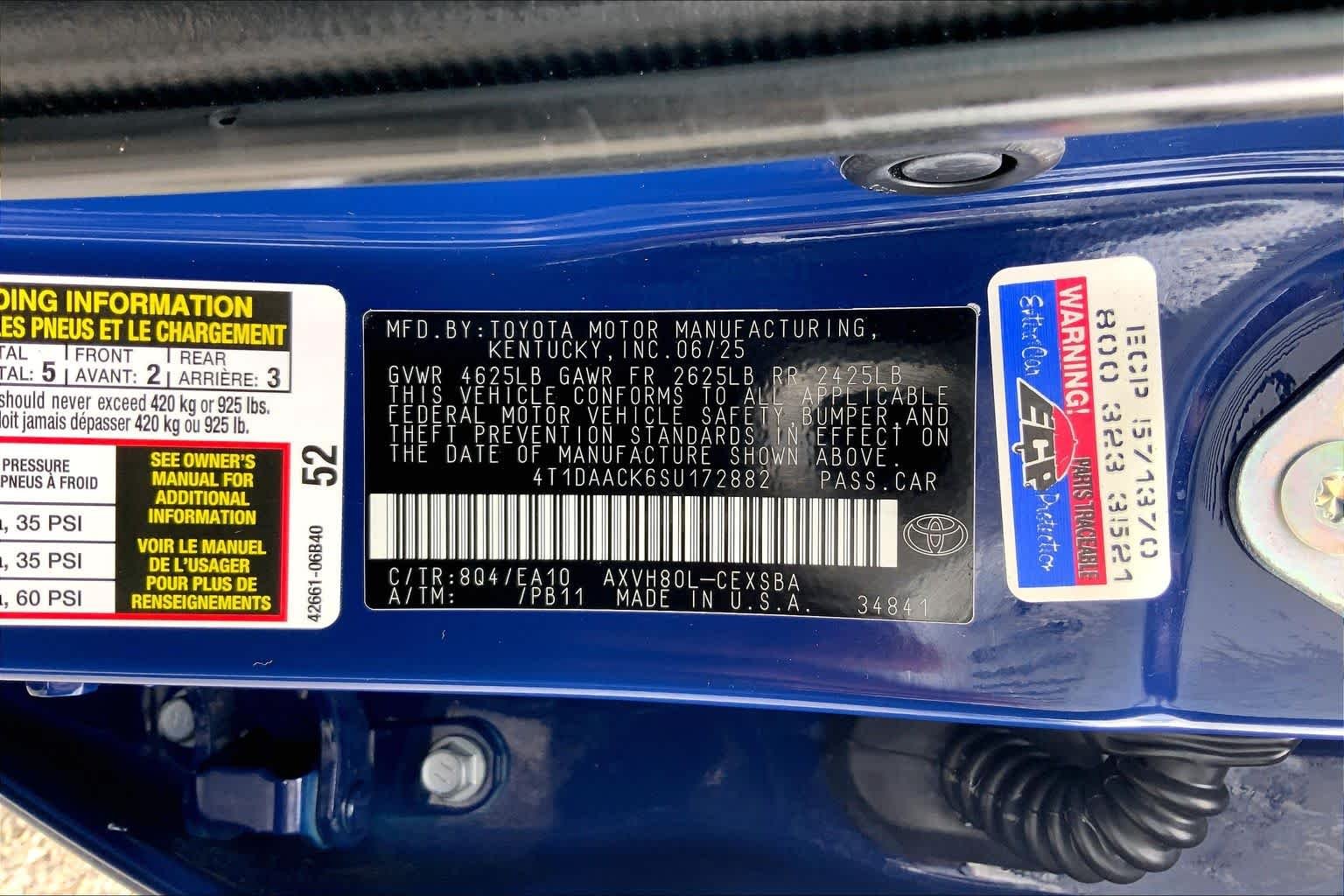 Used 2025 Reservoir Blue Toyota SE image 36