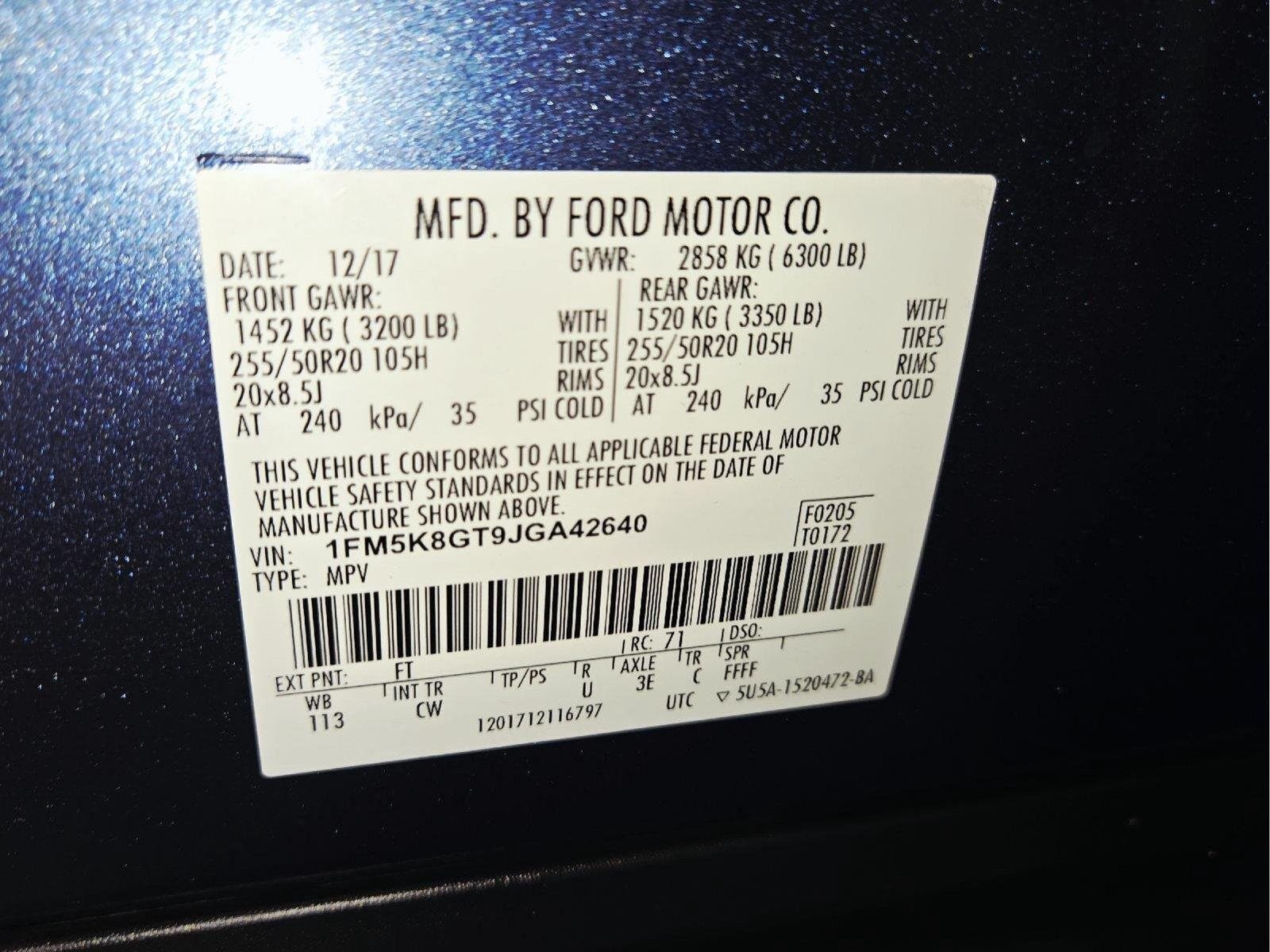 Certified Used 2018 Blue Ford Sport image 70