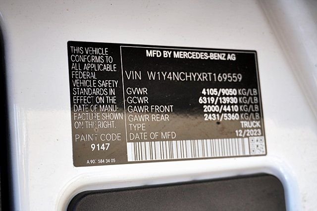 Used 2024 White Mercedes-Benz Cargo Van I4 Diesel High Output 170 WB AWD image 32