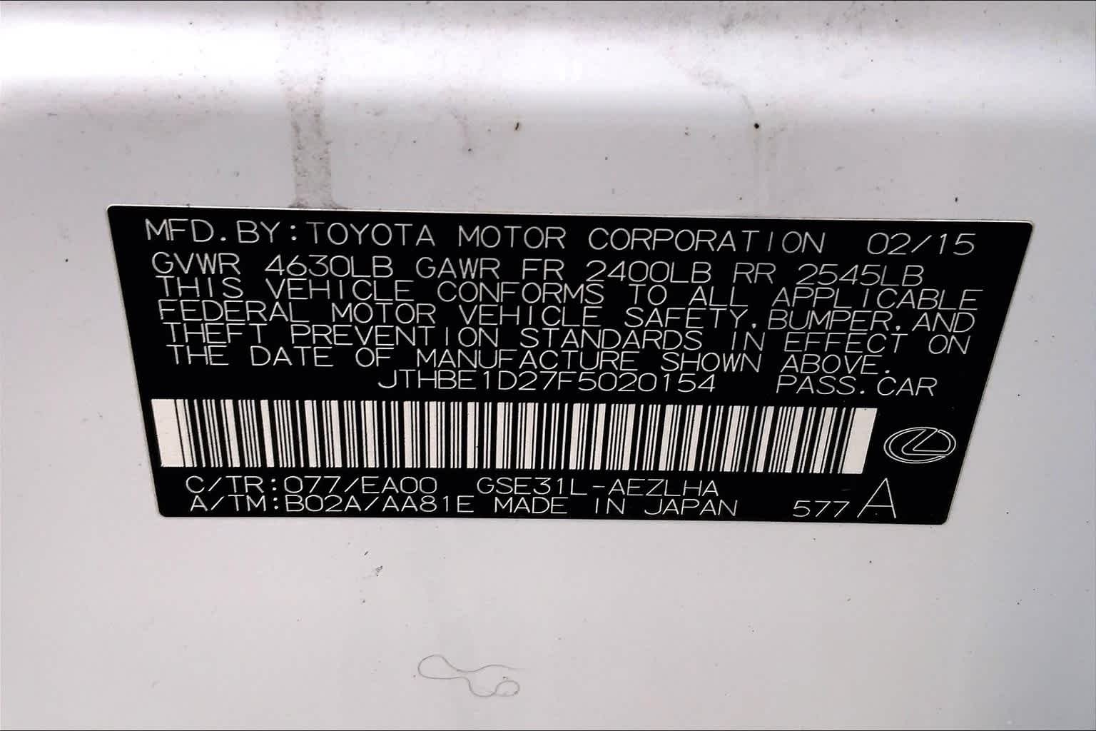Used 2015 Starfire Pearl Lexus  image 32