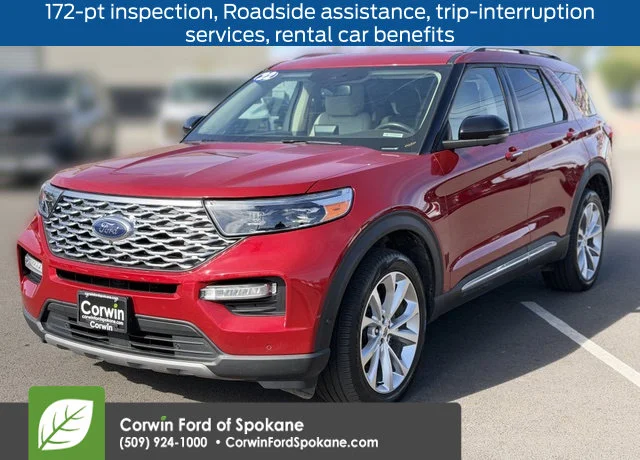 Certified Used 2022 Rapid Red Metallic Tinted Clearcoat Ford Platinum image 6