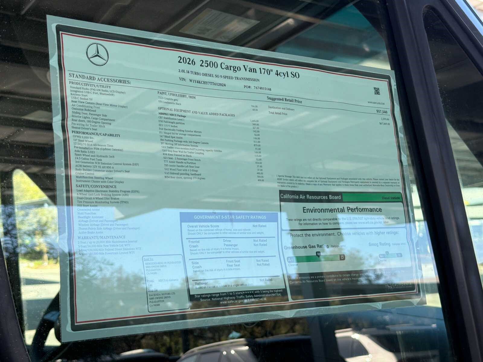 New 2026 Graphite Gray Mercedes-Benz 2500 High Roof SO Diesel 170 WB image 26