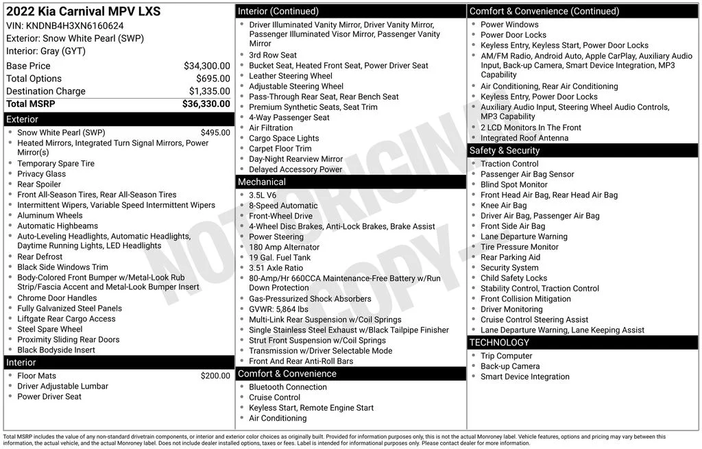 Used 2022 White Kia LXS image 6