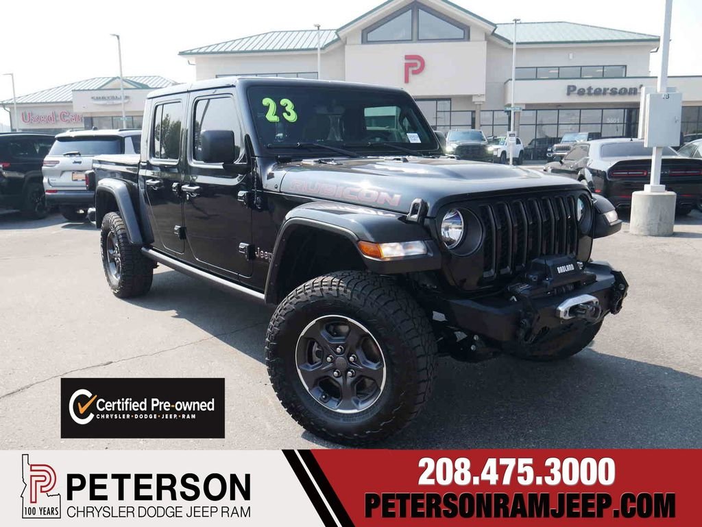 Certified Used 2023 Black Jeep Rubicon image 1