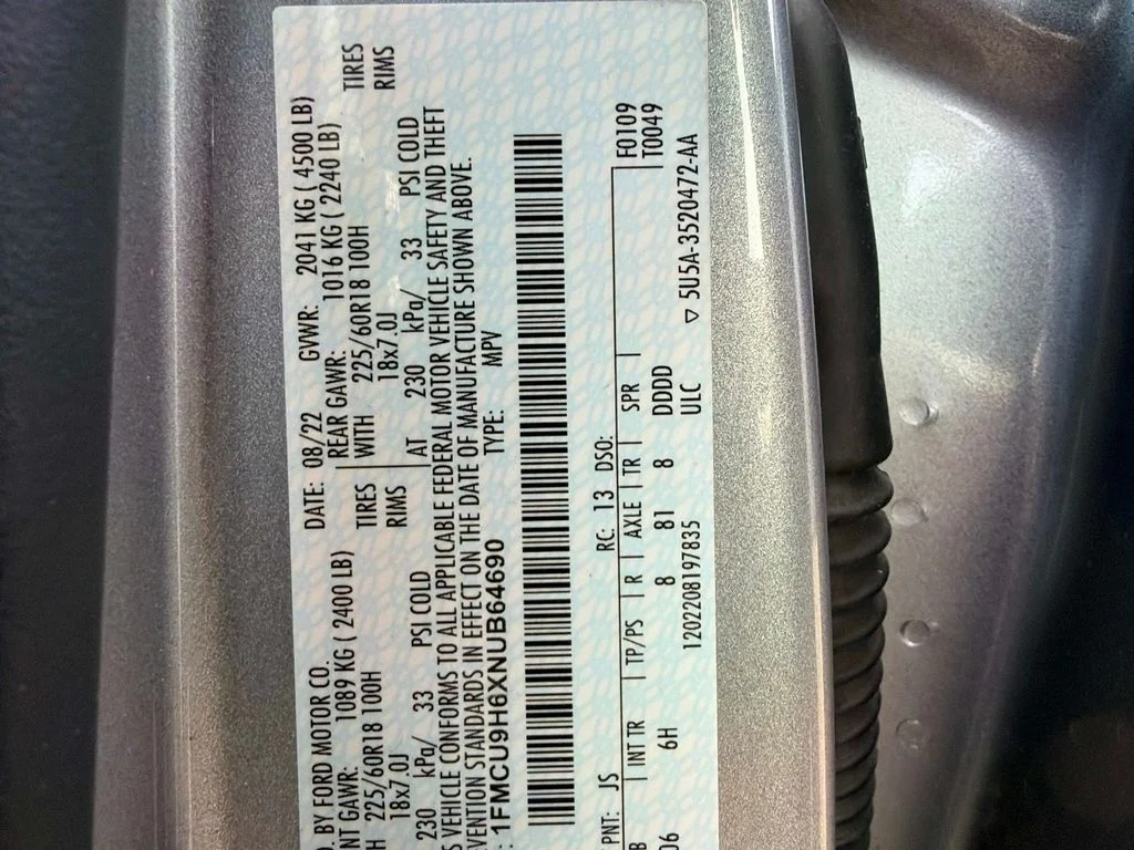 Used 2022 Iconic Silver Metallic Ford SEL image 35