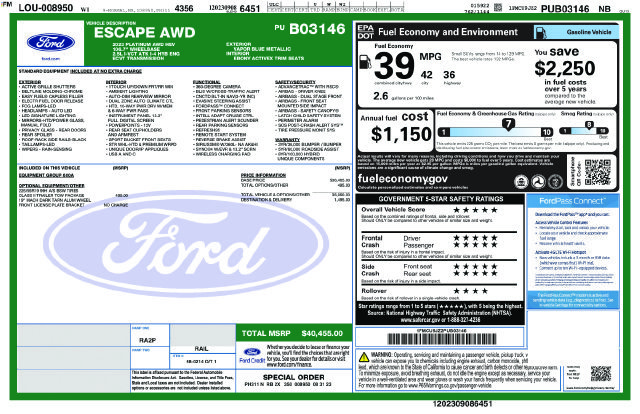Used 2023 Vapor Blue Ford Platinum image 9