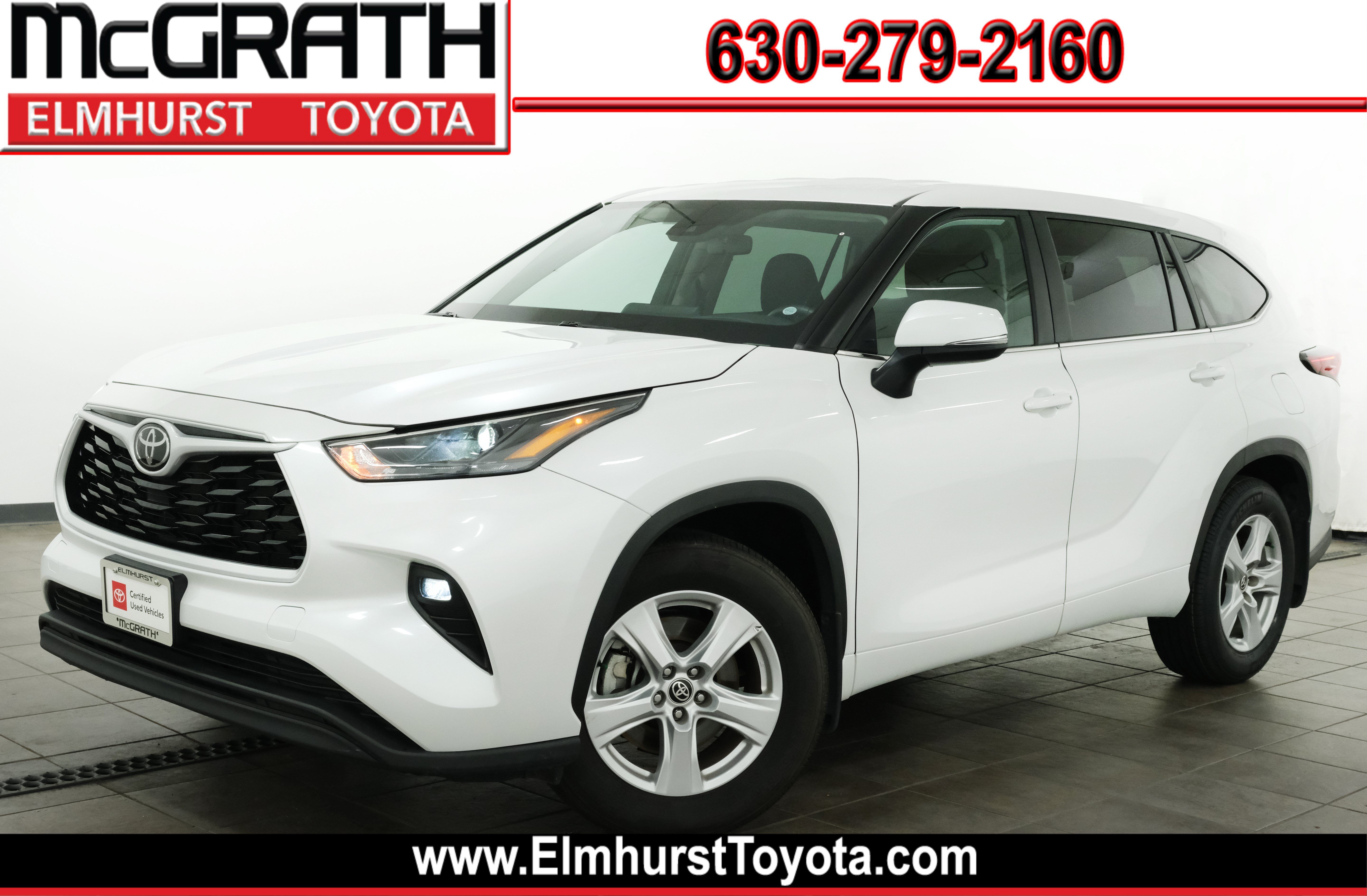 White (Wind Chill Pearl) 2025 Toyota Highlander SUV / Crossover All-Wheel Drive 8-Speed Automatic