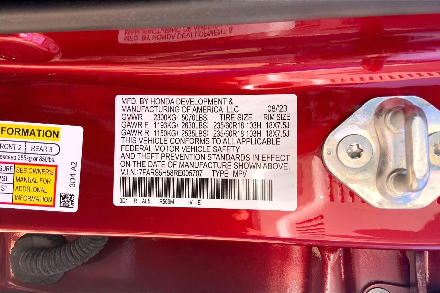 Used 2024 Radiant Red Metallic Honda Sport image 31