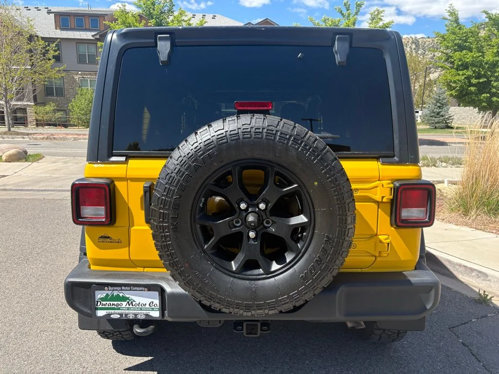Used 2020 Yellow Jeep Unlimited Sport image 7