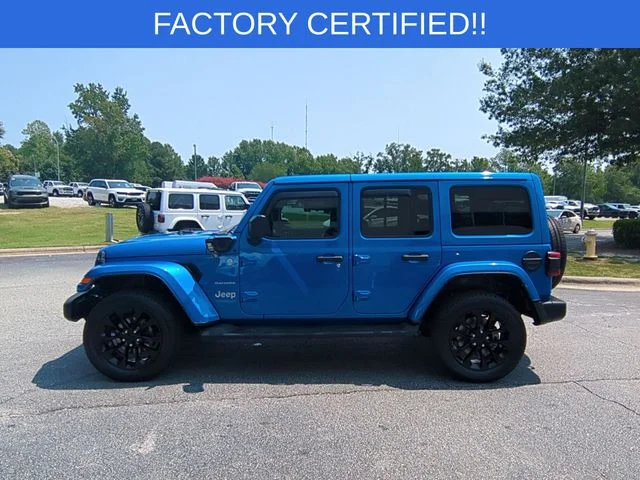 Used 2021 Blue Jeep Unlimited Sahara 4xe image 2