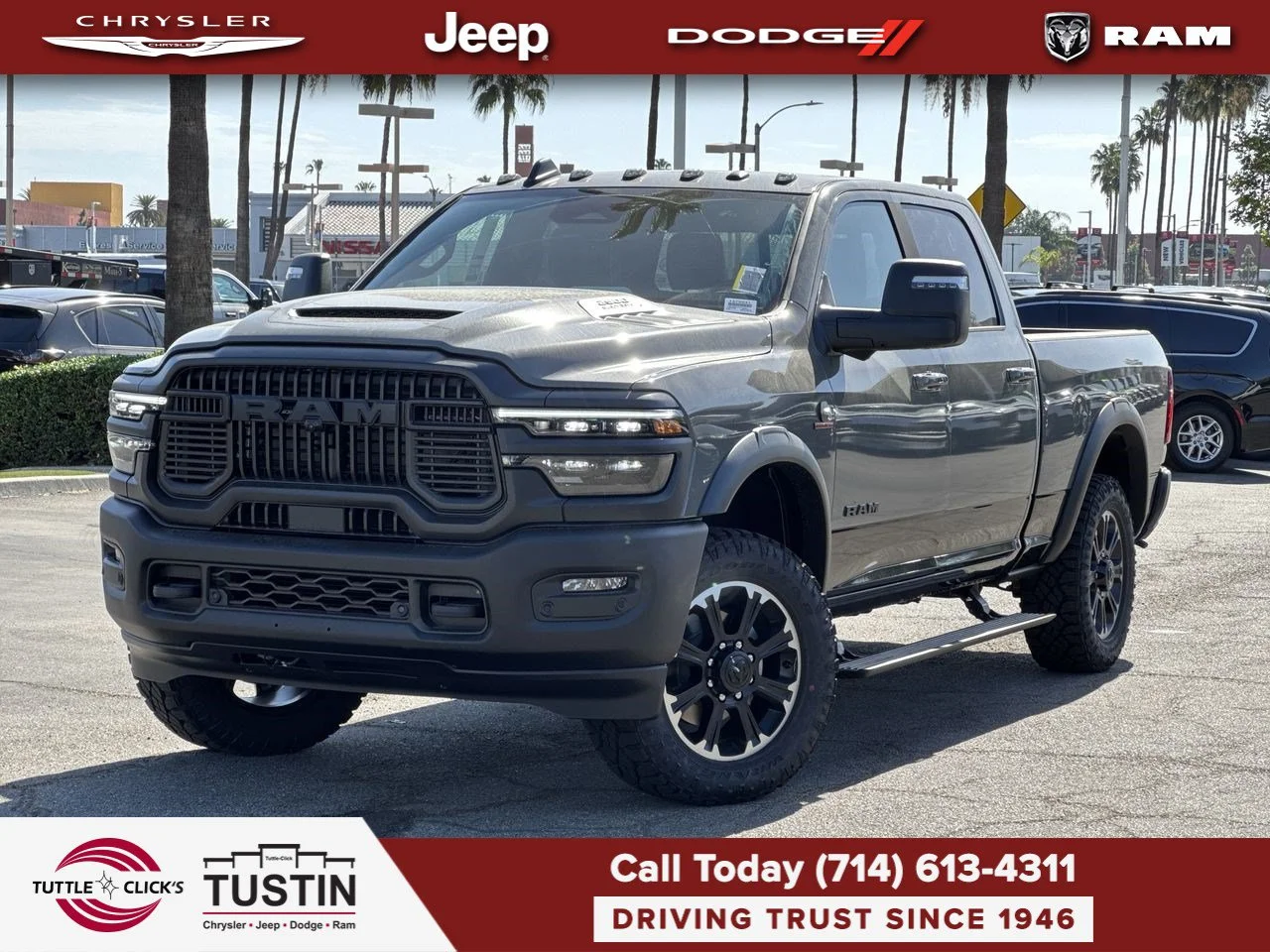 New 2027 Ceramic Gray Clear-Coat Paint RAM Rebel image 1