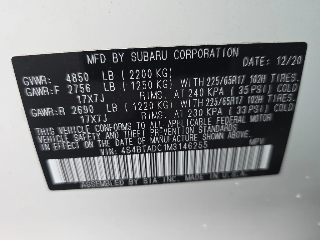 Used 2021 White Subaru Premium image 34