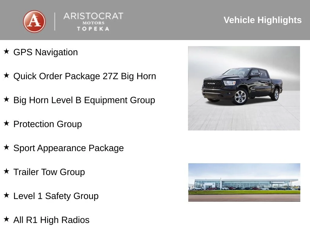 Used 2024 RAM Ram 1500 Pickup Big Horn/Lone Star with VIN 1C6SRFFT2RN213011 for sale in Kansas City