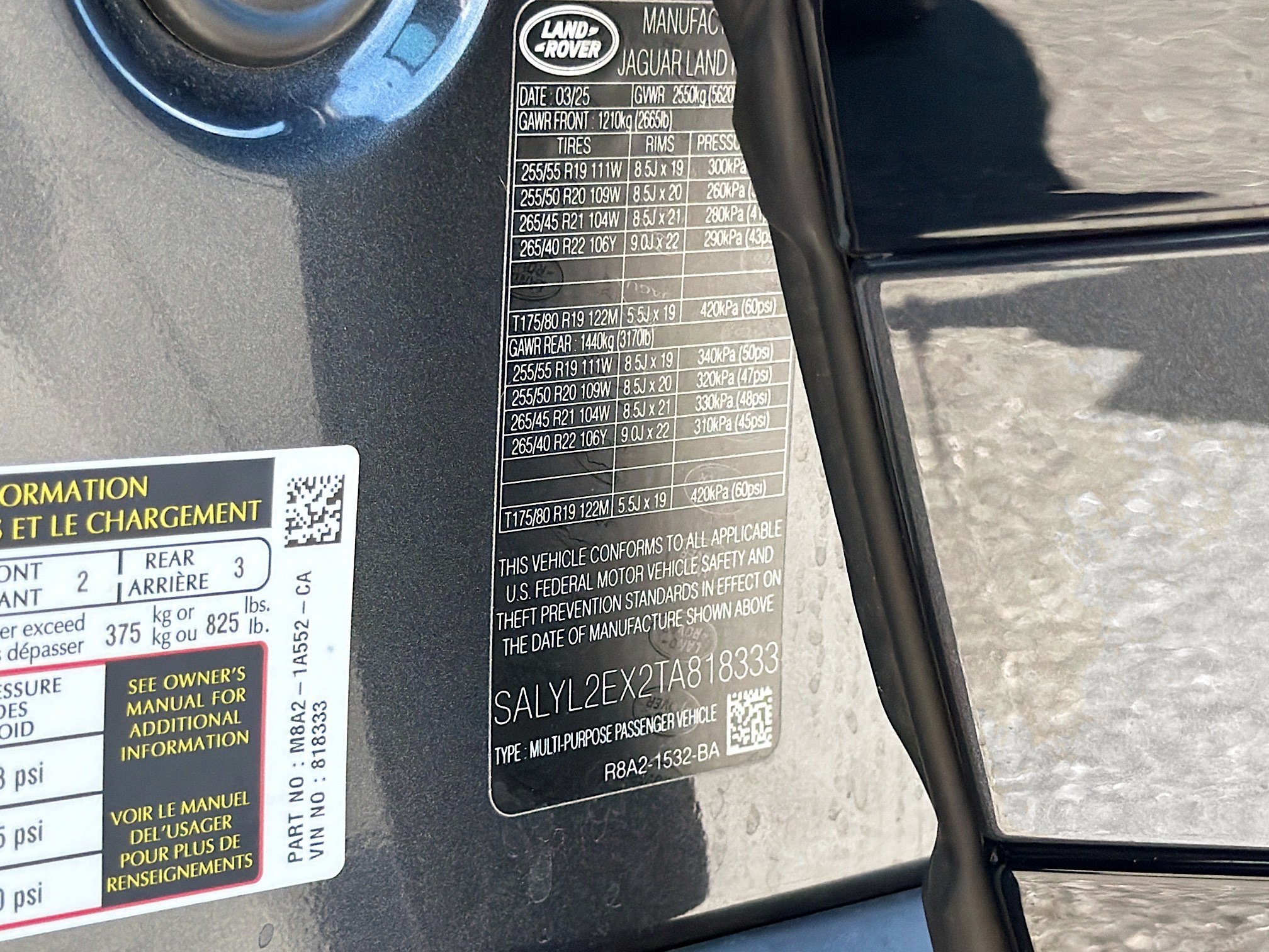 Certified Used 2026 Carpathian Grey Premium Metallic Land Rover Dynamic SE image 45