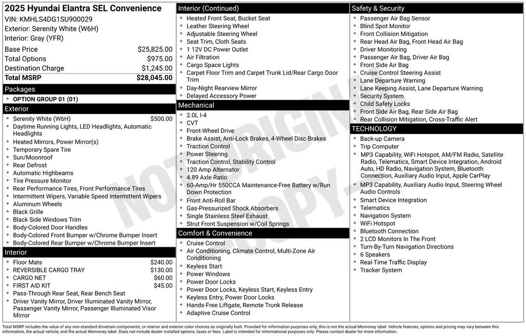 Used 2025 White Hyundai SEL Convenience image 35