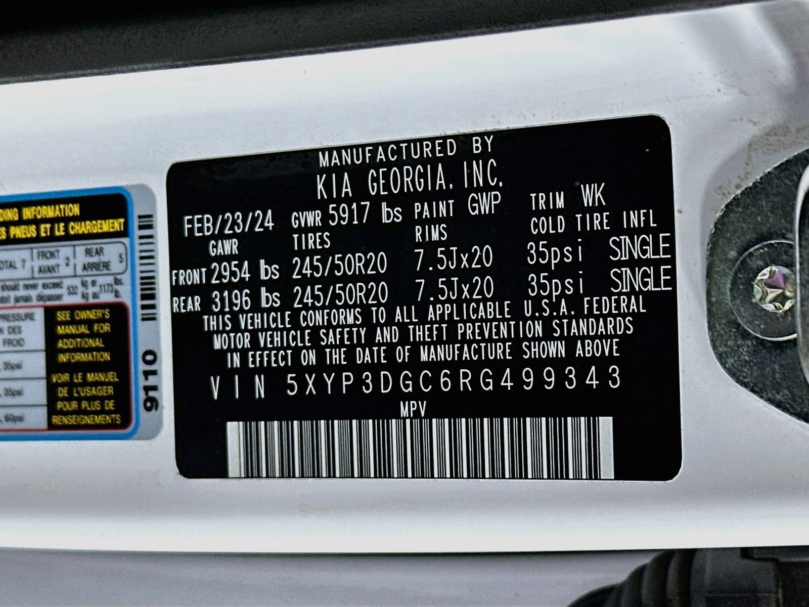 Used 2024 Glacial White Pearl Kia EX X-Line image 35