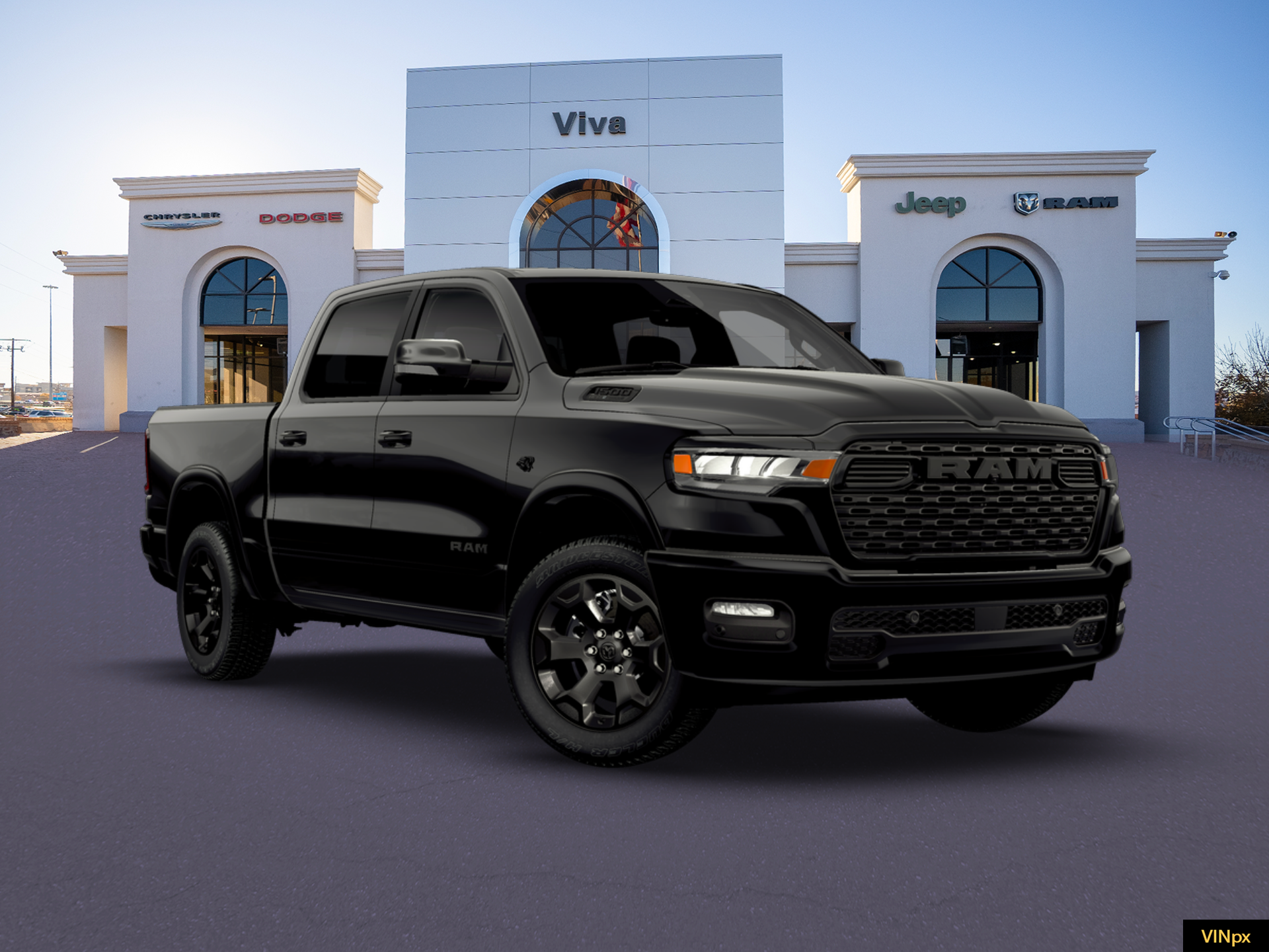 New 2026 Diamond Black Crystal Pearl-Coat Exterior Paint RAM Big Horn/Lone Star image 11