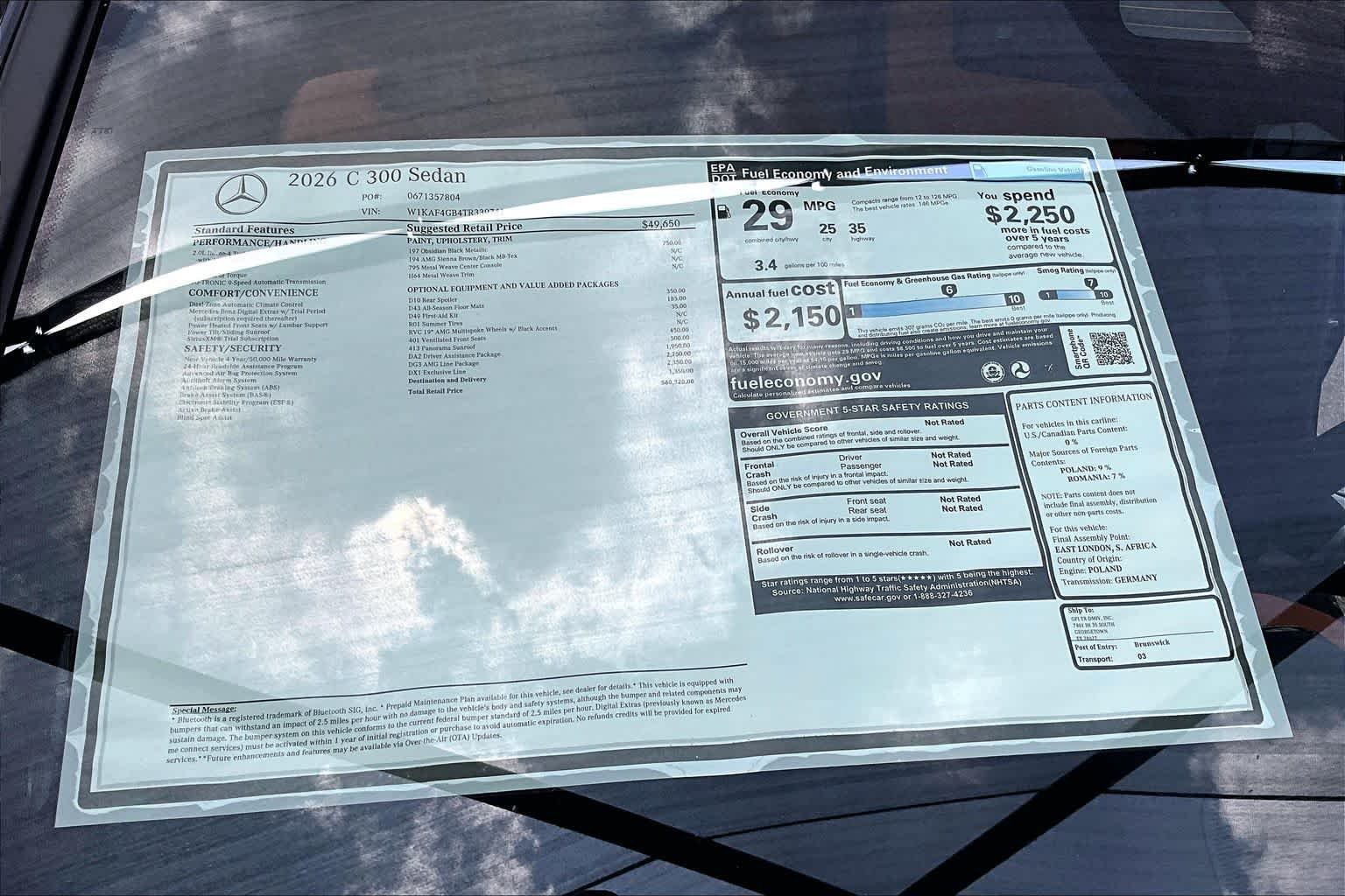 New 2026 Obsidian Black Metallic Mercedes-Benz C 300 image 22