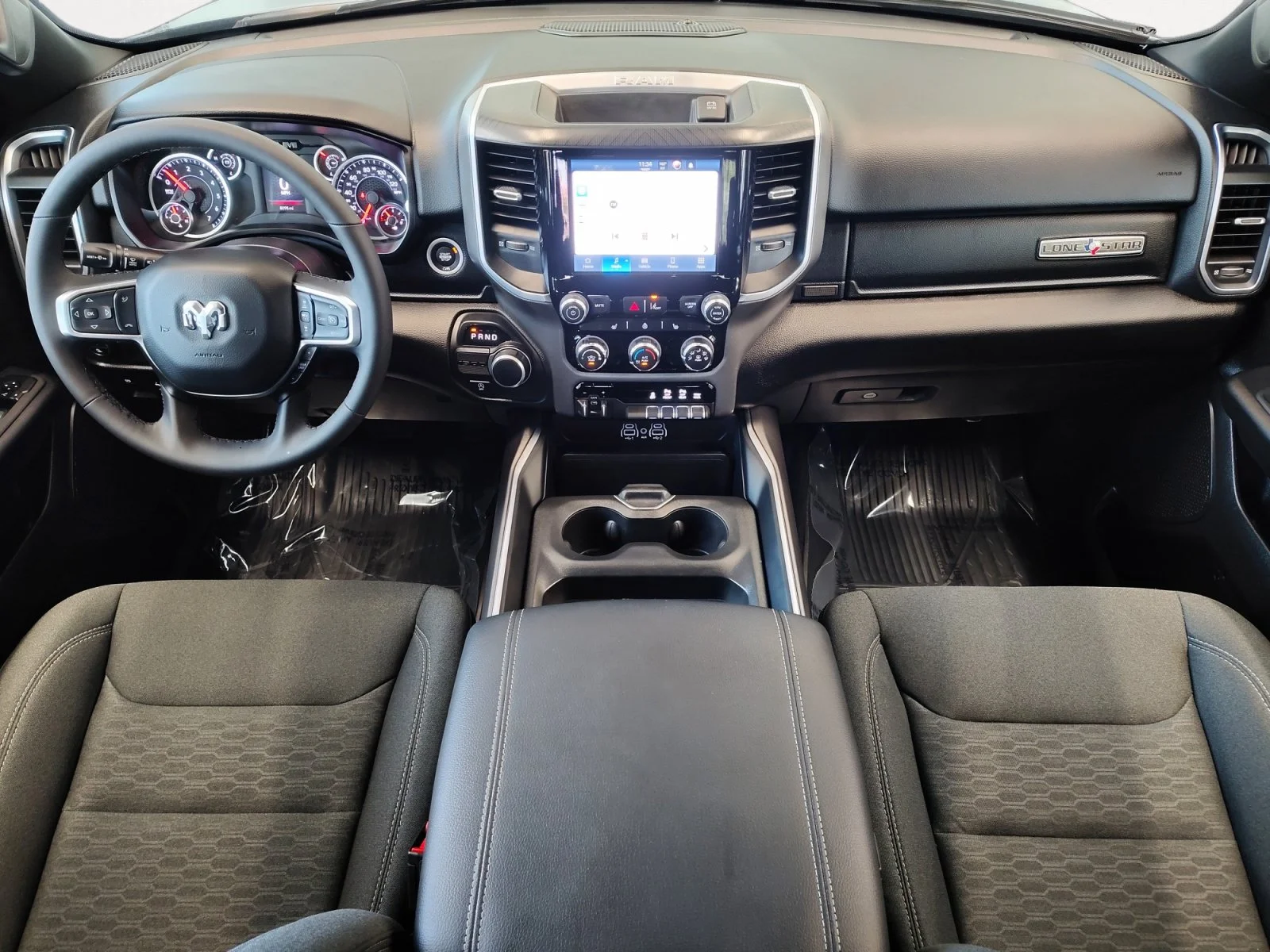 Used 2025 Diamond Black Crystal Pearlcoat Ram Lone Star image 3