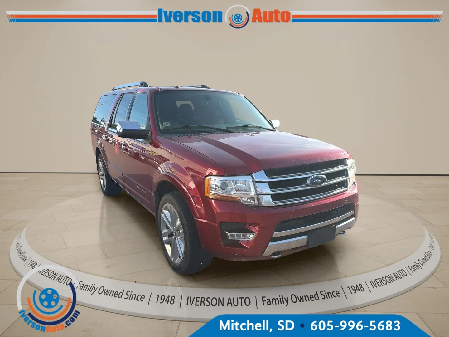 Used 2017 Ruby Red Metallic Tinted Clearcoat Ford Platinum image 3