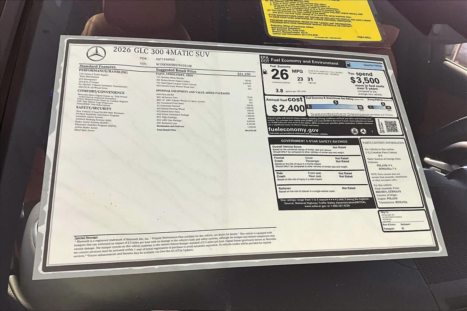 New 2026 Obsidian Black Metallic Mercedes-Benz GLC 300 image 18