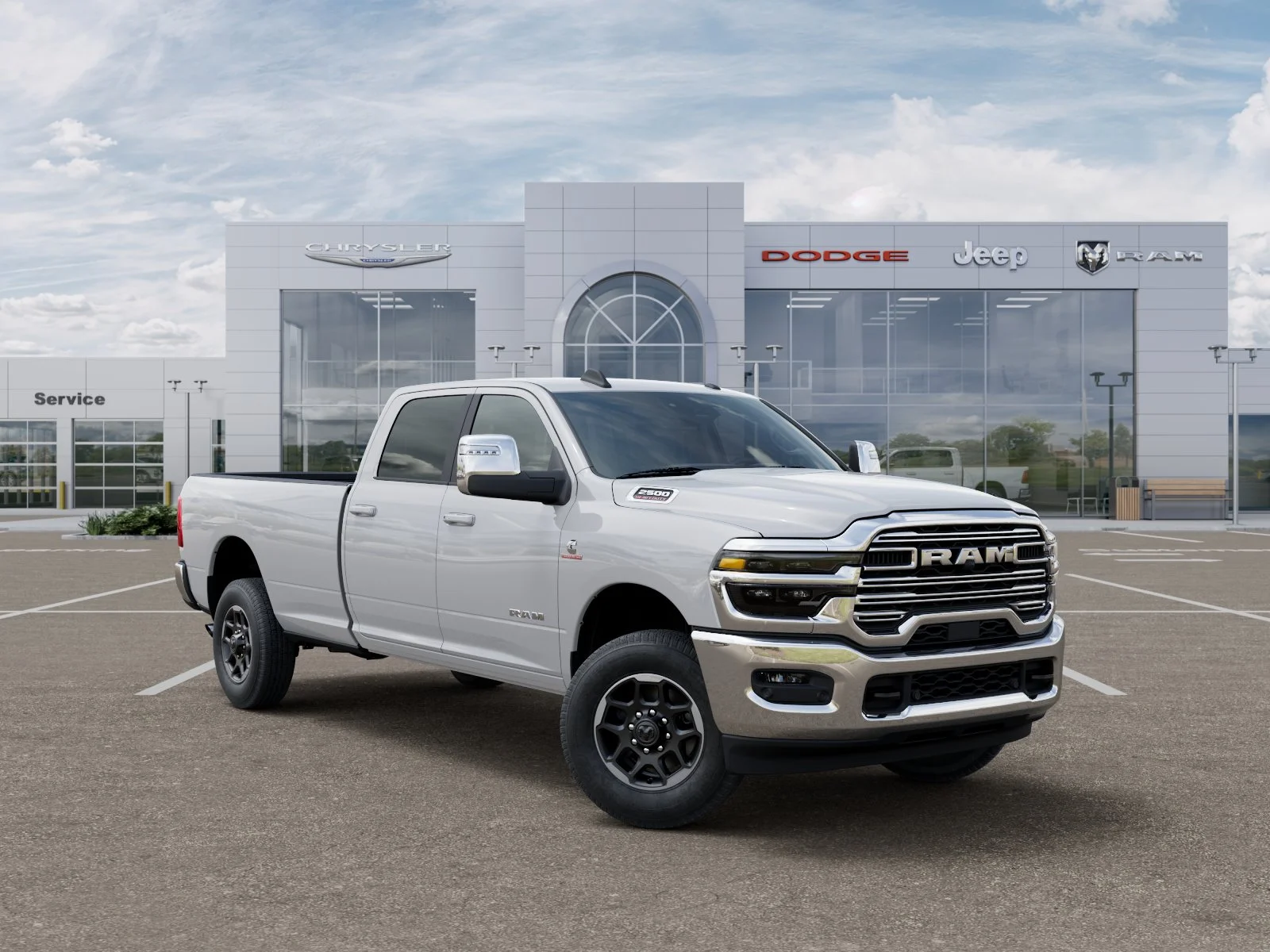 New 2026 Bright White Clear-Coat Exterior Paint RAM Laramie image 33