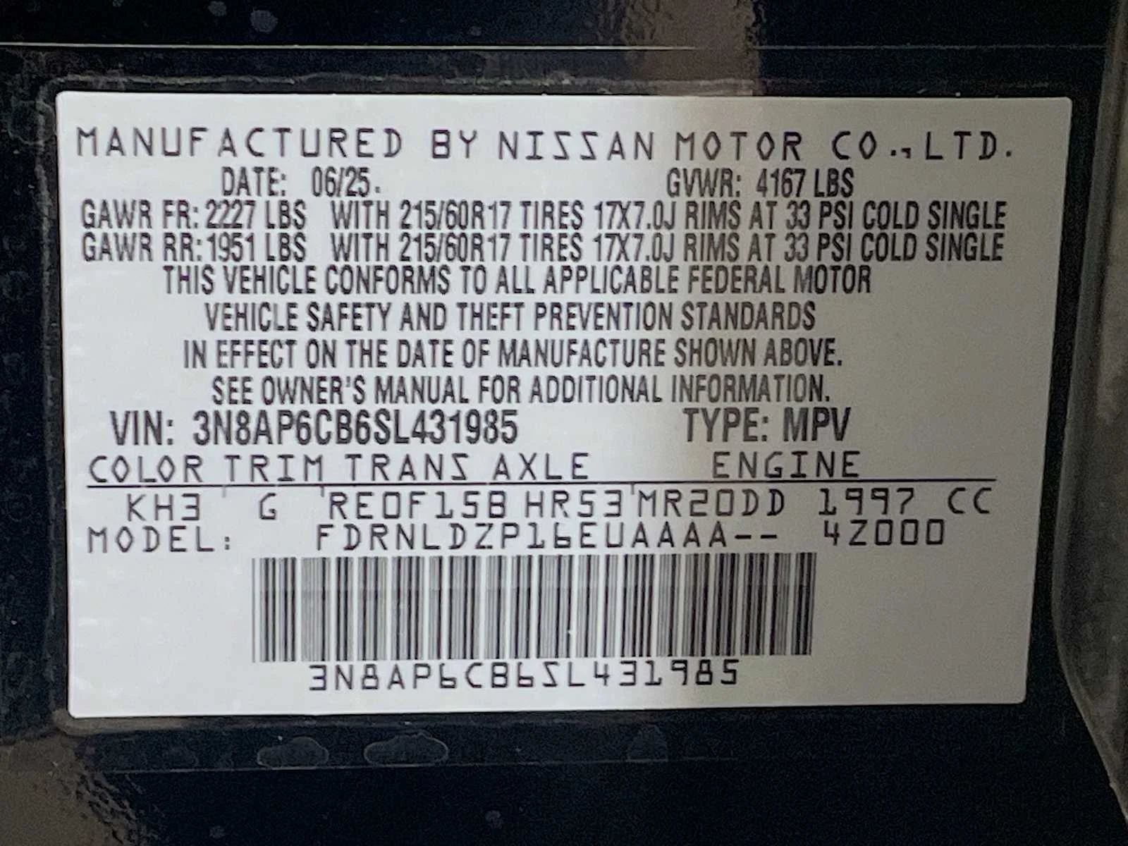 Used 2025 Super Black Nissan SV image 29