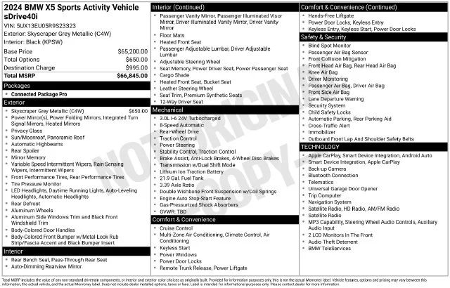 Used 2024 Skyscraper Gray Metallic BMW sDrive40i image 11