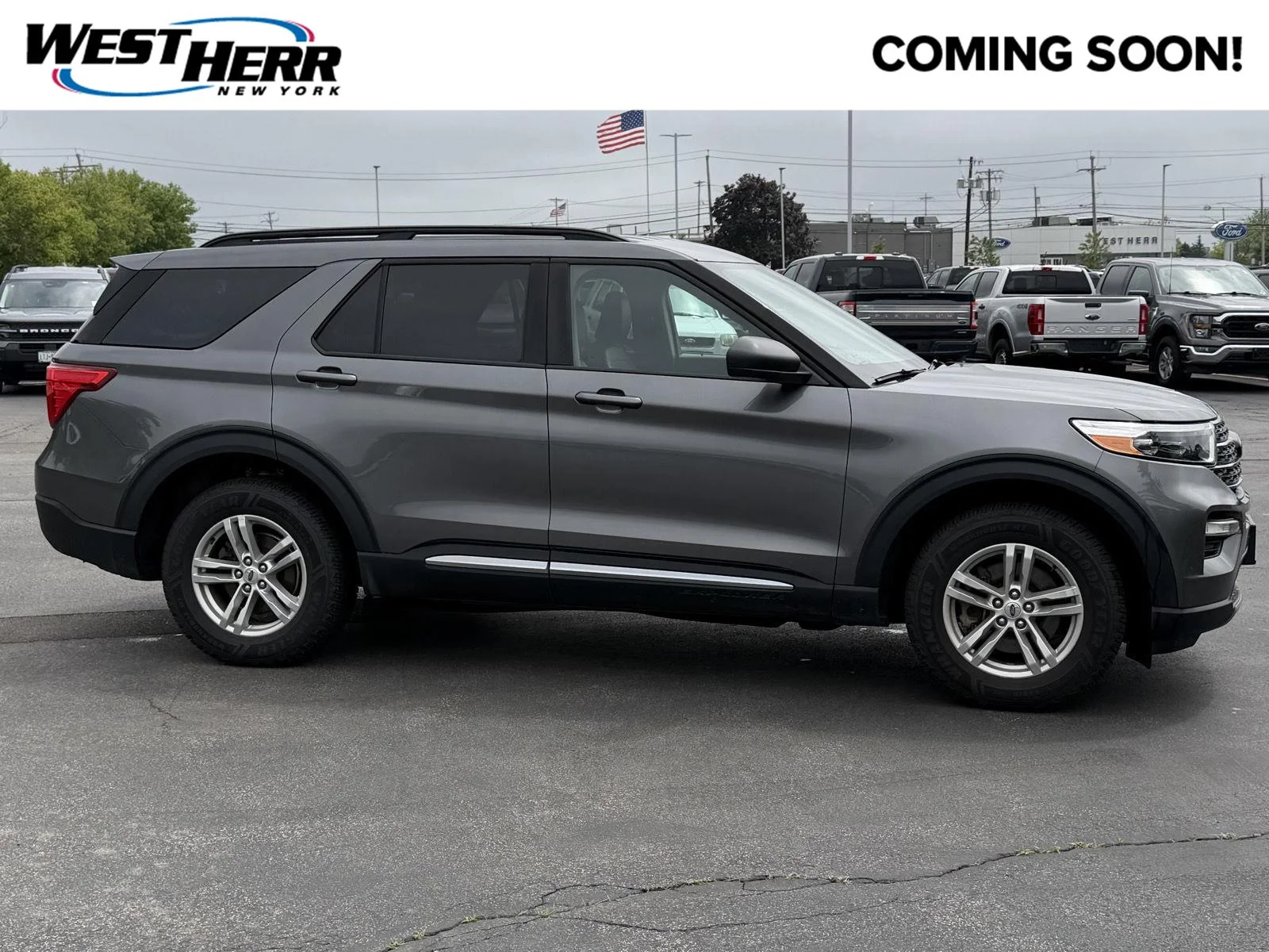 Used 2023 Carbonized Gray Ford XLT image 1