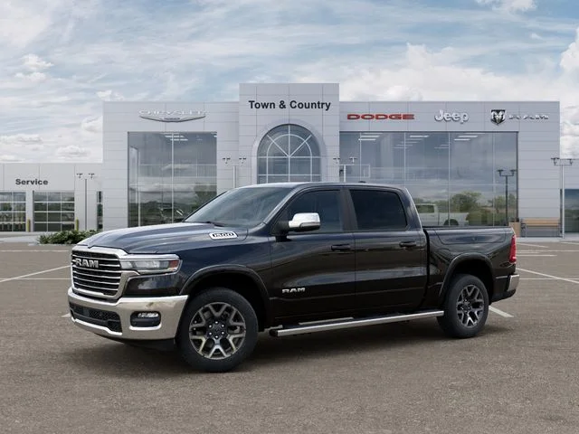 New 2026 Diamond Black Crystal Pearl-Coat Exterior Paint RAM Laramie image 2